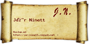 Jür Ninett névjegykártya
